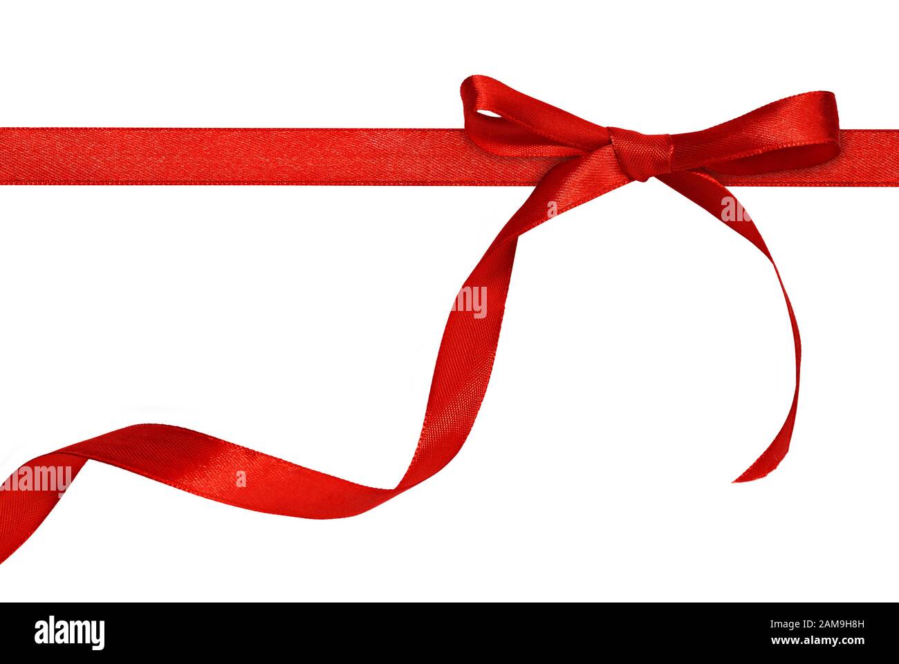 Red bow isolated on white background Stock Photo
