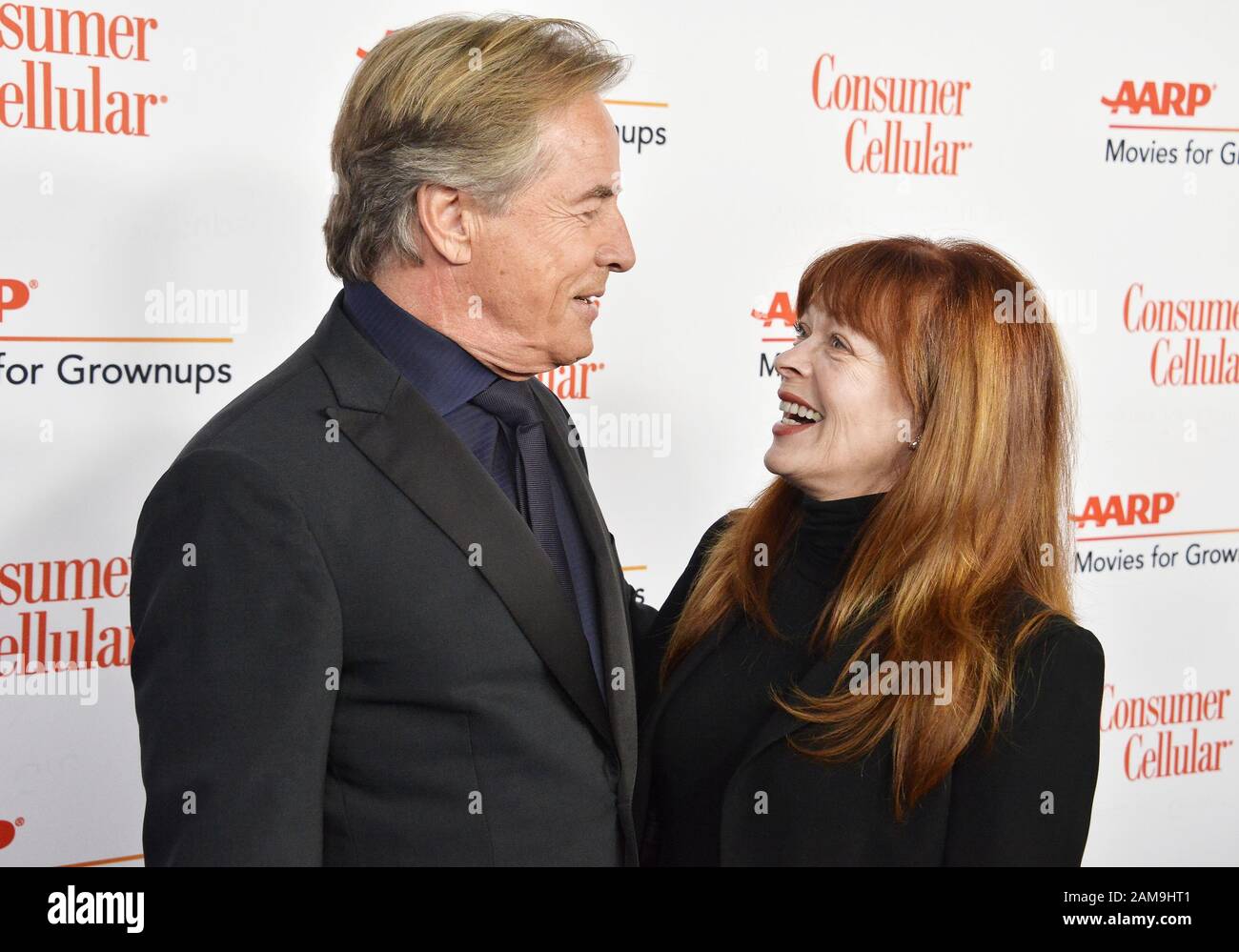 Los Angeles, USA. 11th Jan, 2020. (L-R) Don Johnson and Frances Fisher at the AARP The Magazine's 19th Annual Movies For Grownups Awards held at the Beverly Wilshire, Four Seasons Hotel in Beverly Hills, CA on Saturday, ?January 11, 2020. (Photo By Sthanlee B. Mirador/Sipa USA) Credit: Sipa USA/Alamy Live News Stock Photo