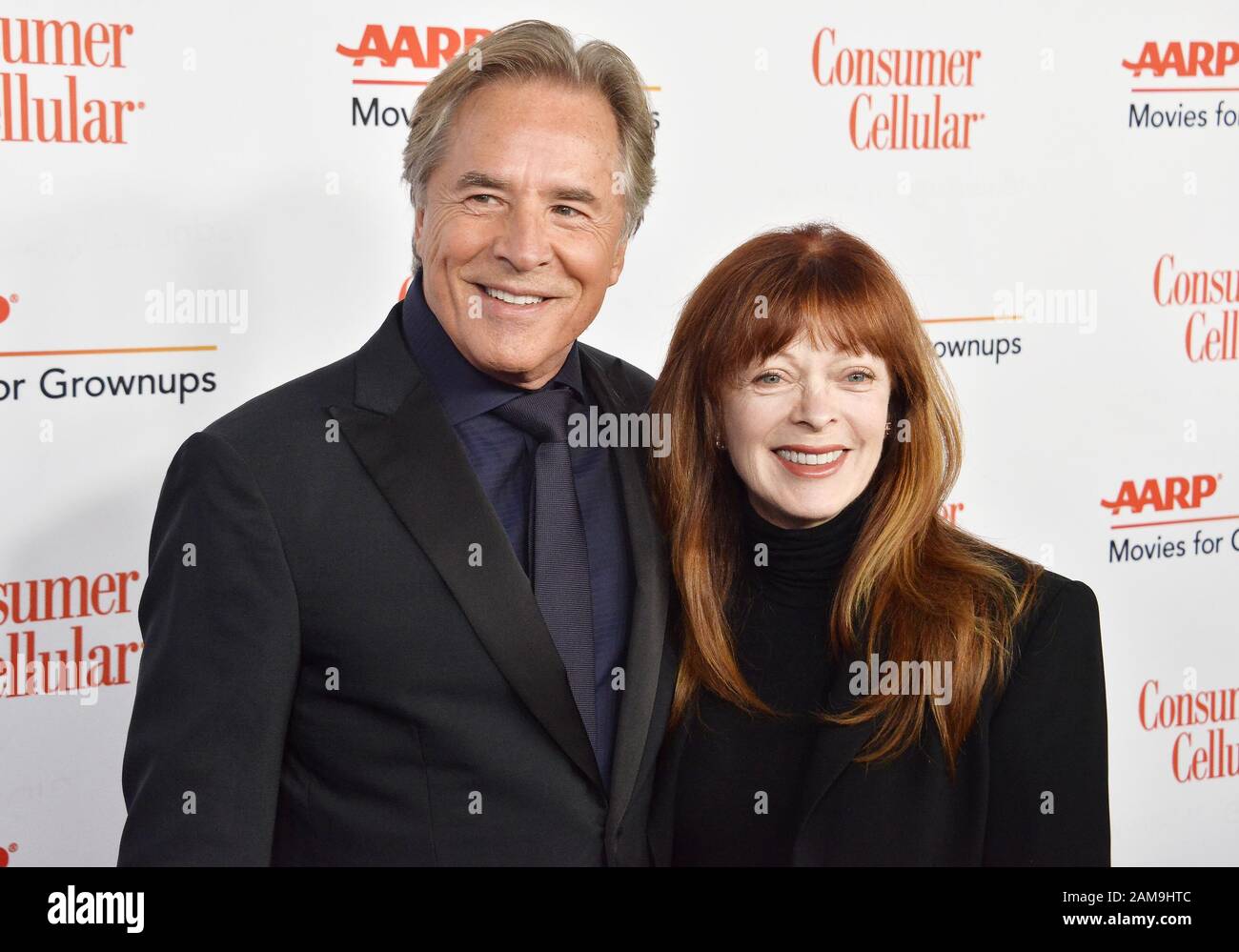 Los Angeles, USA. 11th Jan, 2020. (L-R) Don Johnson and Frances Fisher at the AARP The Magazine's 19th Annual Movies For Grownups Awards held at the Beverly Wilshire, Four Seasons Hotel in Beverly Hills, CA on Saturday, ?January 11, 2020. (Photo By Sthanlee B. Mirador/Sipa USA) Credit: Sipa USA/Alamy Live News Stock Photo