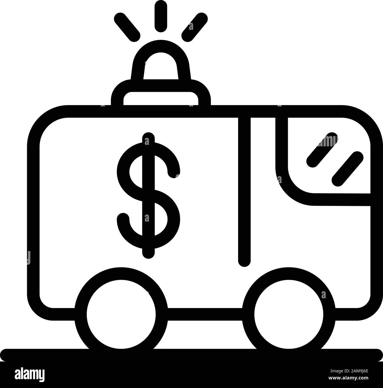 Cash money truck icon, outline style Stock Vector Image & Art Alamy