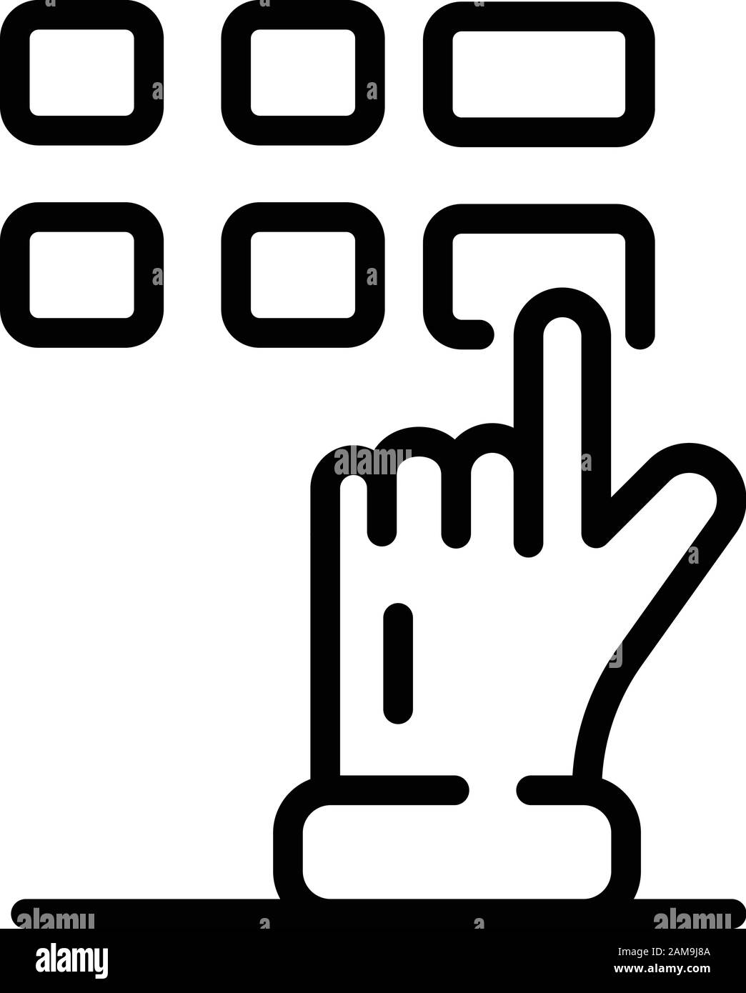 Atm buttons icon, outline style Stock Vector Image & Art - Alamy