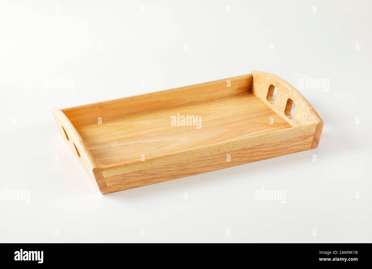 Empty rectangle wooden serving tray Stock Photo Alamy