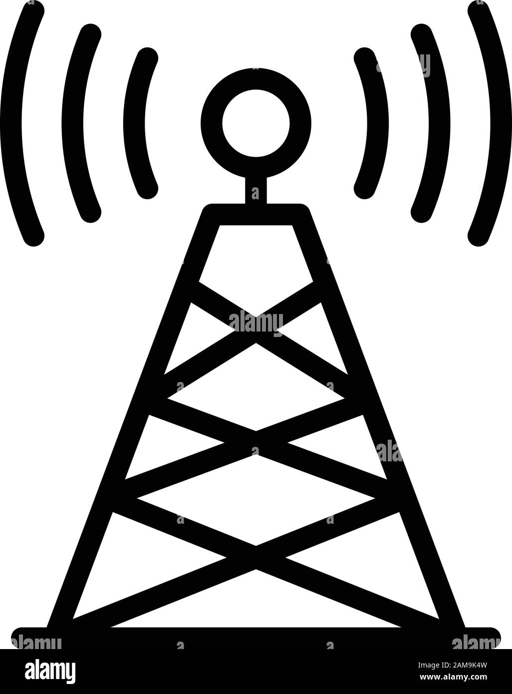 Radio tower icon, outline style Stock Vector Image & Art Alamy