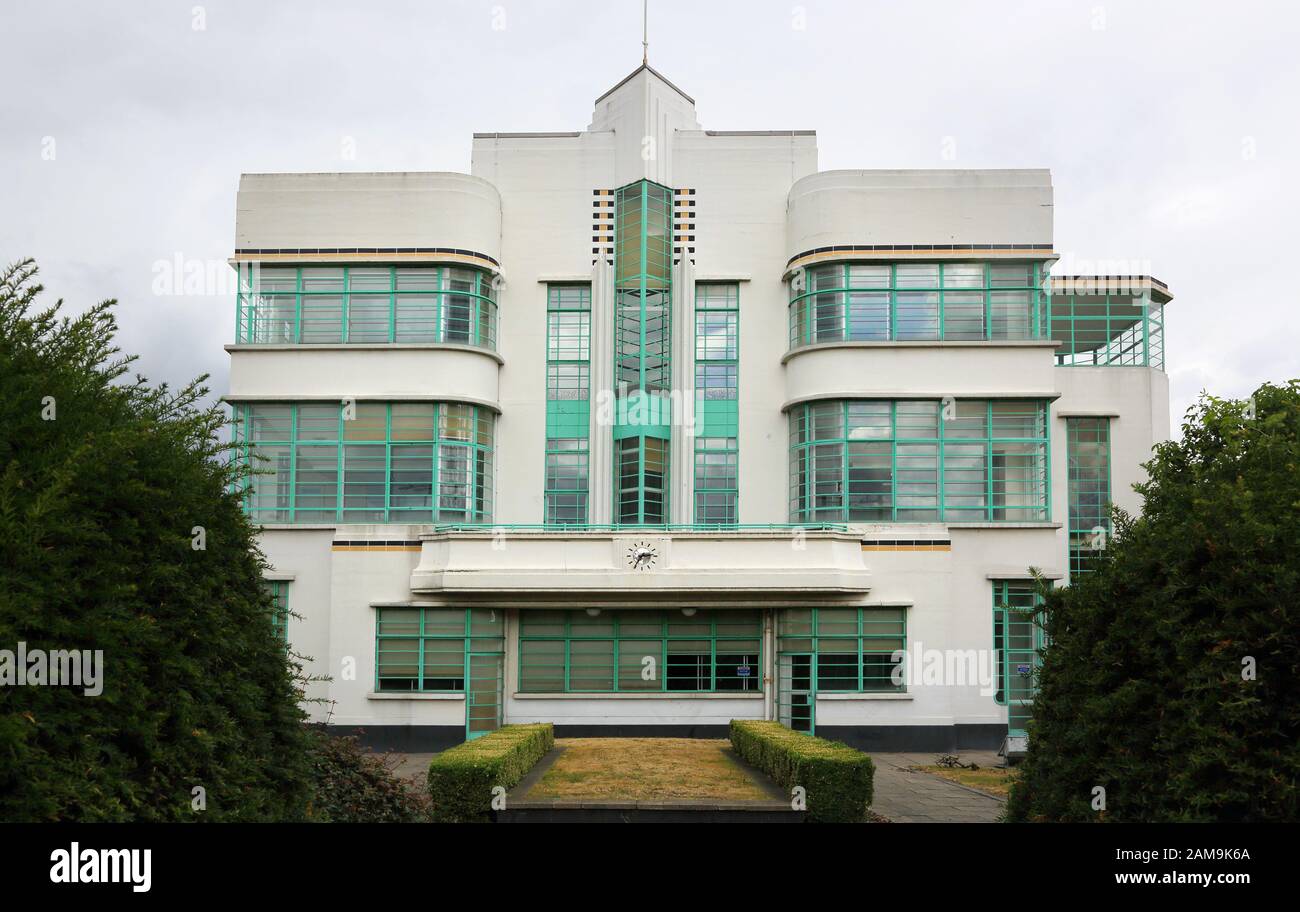 the art deco hoover building in north london Stock Photo