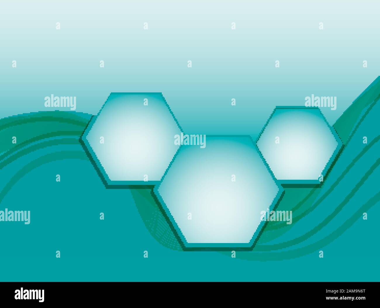 Background design with abstract patterns in green illustration Stock ...
