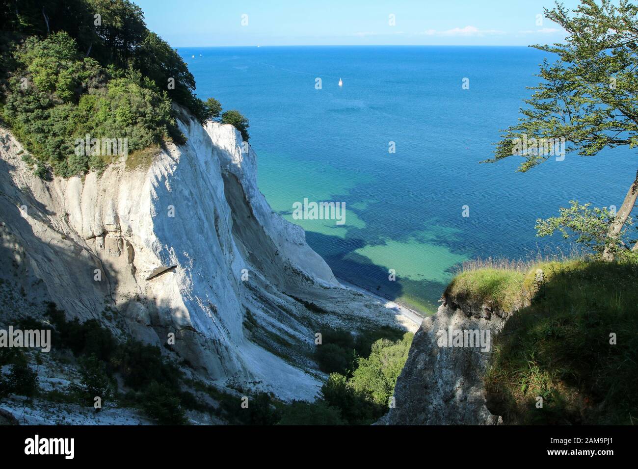 The cliffs called "Møns Klint" in Denmark. One of the nature sights in  Denmark Stock Photo - Alamy