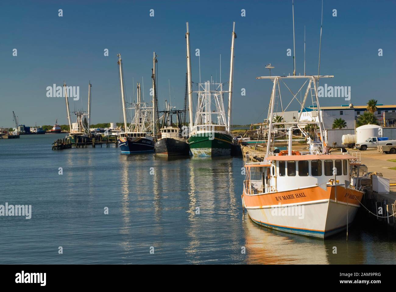 Fishing Boats in Galveston, Texas, USA Stock Photo Alamy