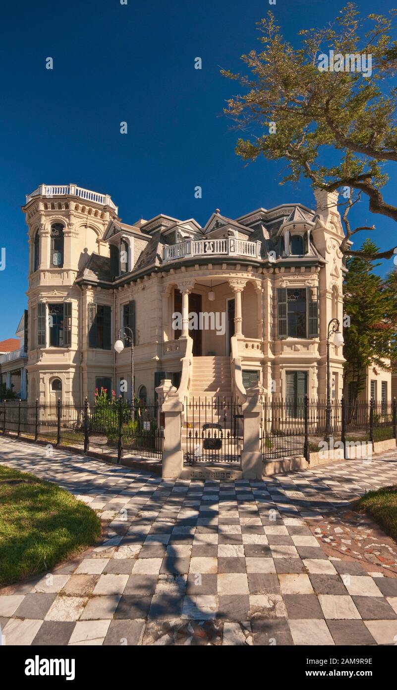 John Clement Trube House, 'Trube Castle', Victorian style, Gothic and Moorish elements, 1890, East End Historic District, Galveston, Texas, USA Stock Photo