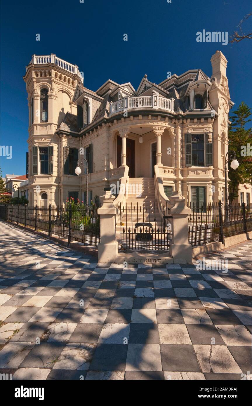 John Clement Trube House, 'Trube Castle', Victorian style, Gothic and Moorish elements, 1890, East End Historic District, Galveston, Texas, USA Stock Photo