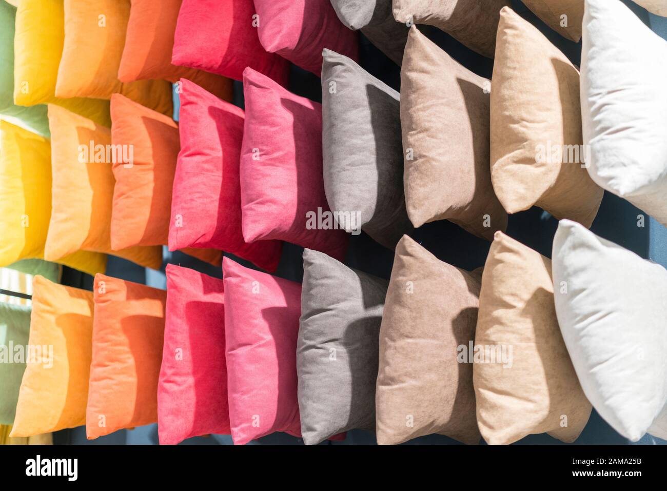 Multi colored cheap pillows