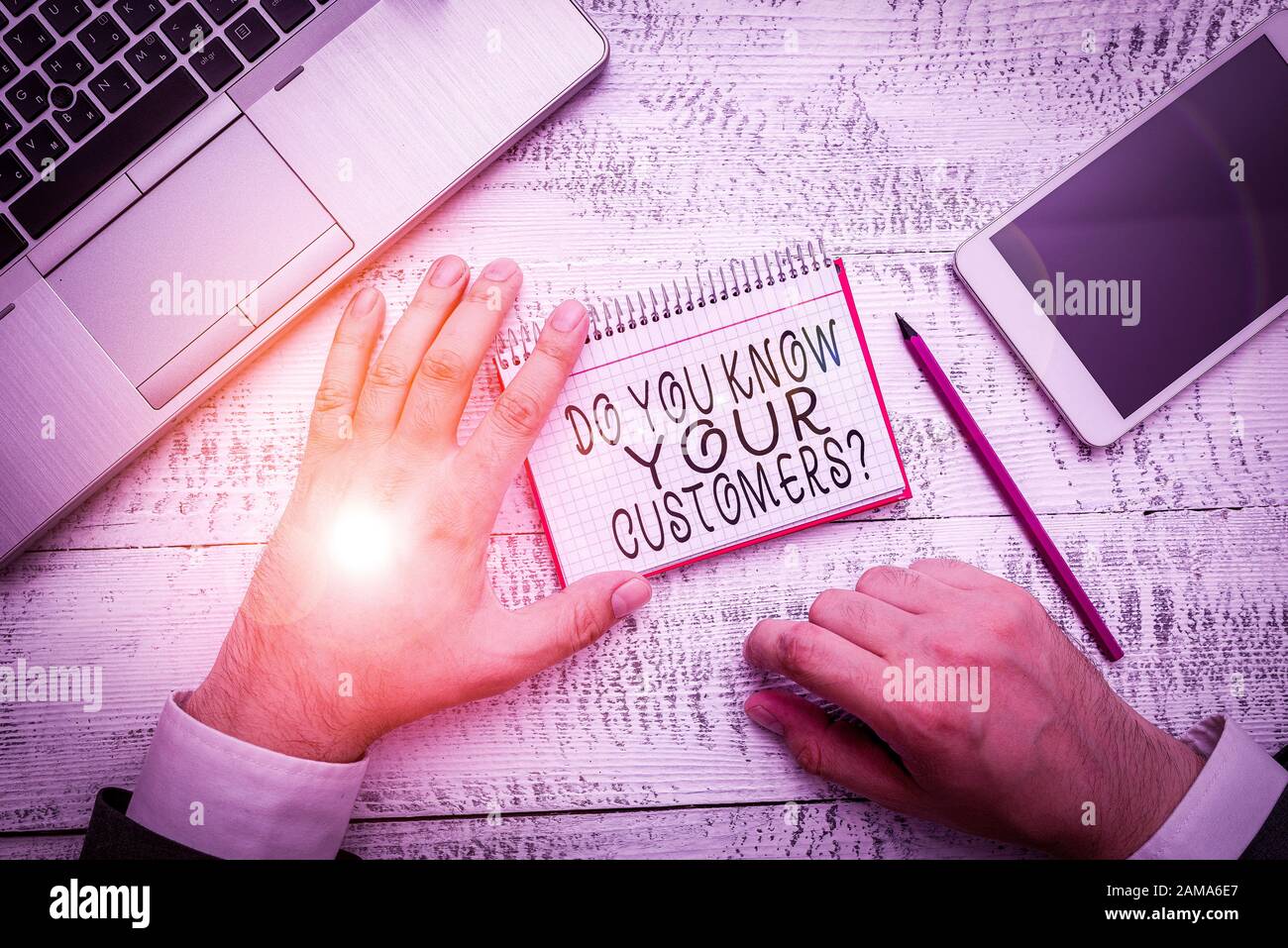 Writing note showing Do You Know Your Customers question. Business ...