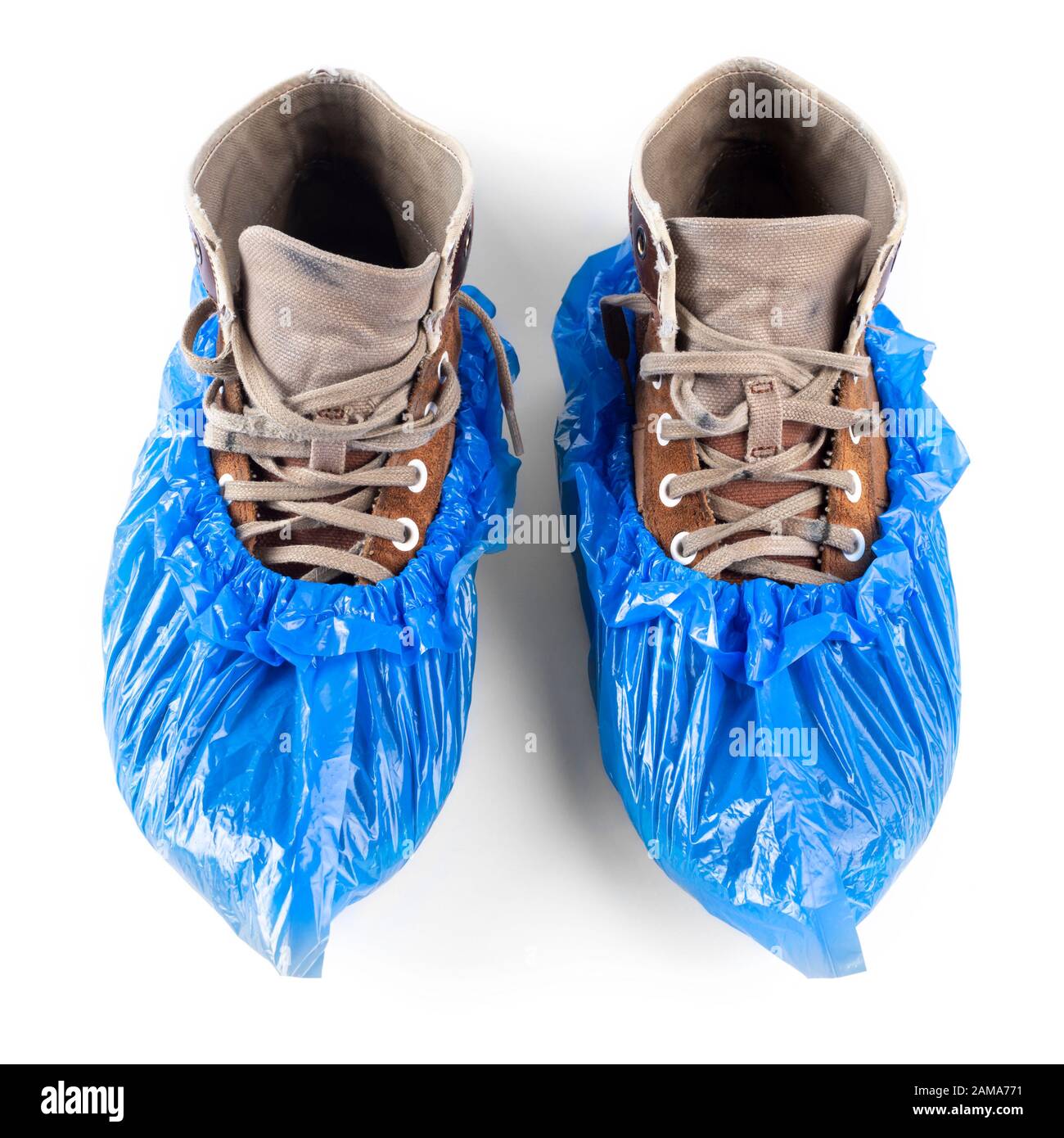 Plastic shoe covers hires stock photography and images Alamy