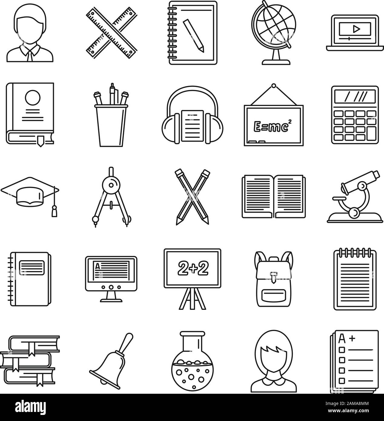 Teacher icons hi-res stock photography and images - Alamy