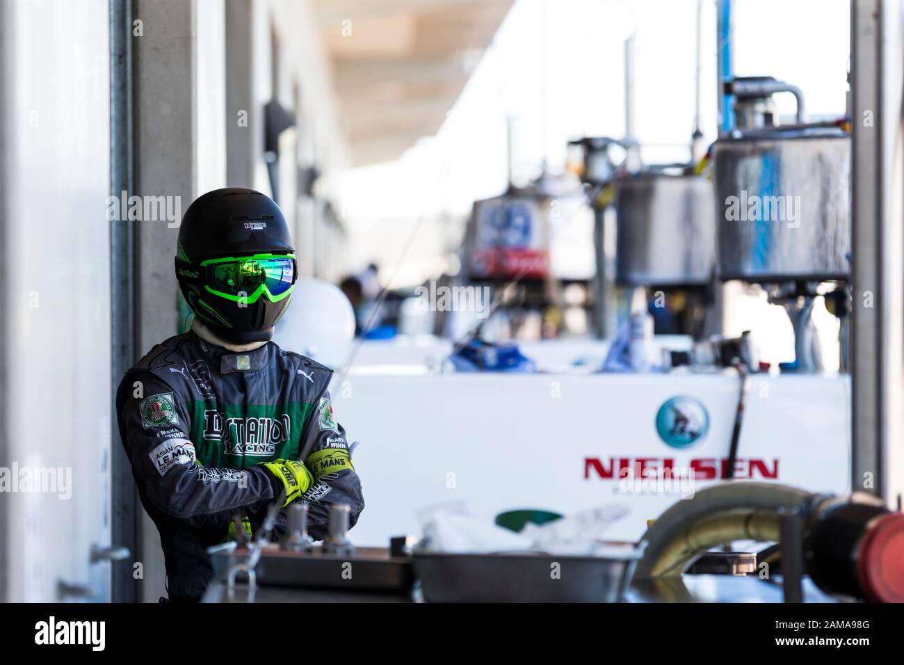Tailem Bend, Australia. .12th Jan 2020 The Bend Motosport Park, Tailem Bend, South Australia, Australia; Asian Le Mans, 4 Hours of the Bend, Race Day; D'Station Racing GT mechanic - Editorial Use Credit: Action Plus Sports Images/Alamy Live News Stock Photo
