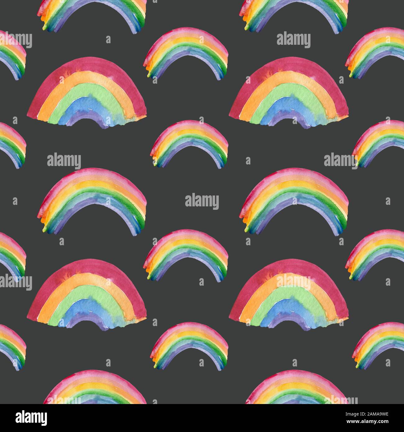 Rainbow background. Seamless pattern with colorful rainbows for kids ...