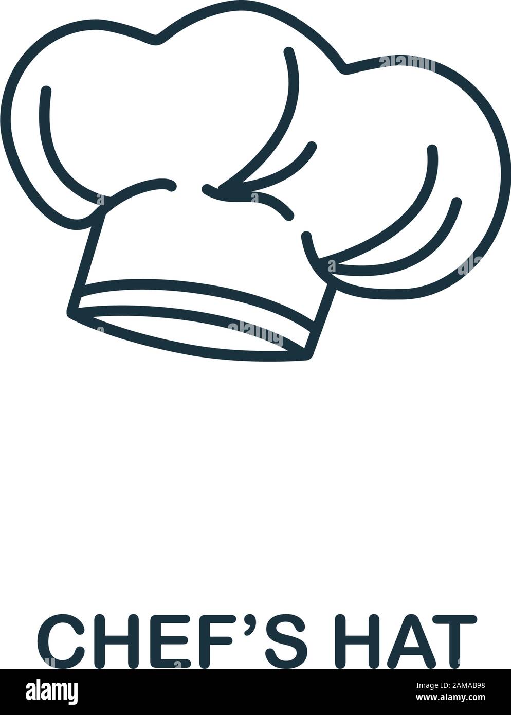 Chef'S Hat icon from fastfood collection. Simple line element Chef'S ...