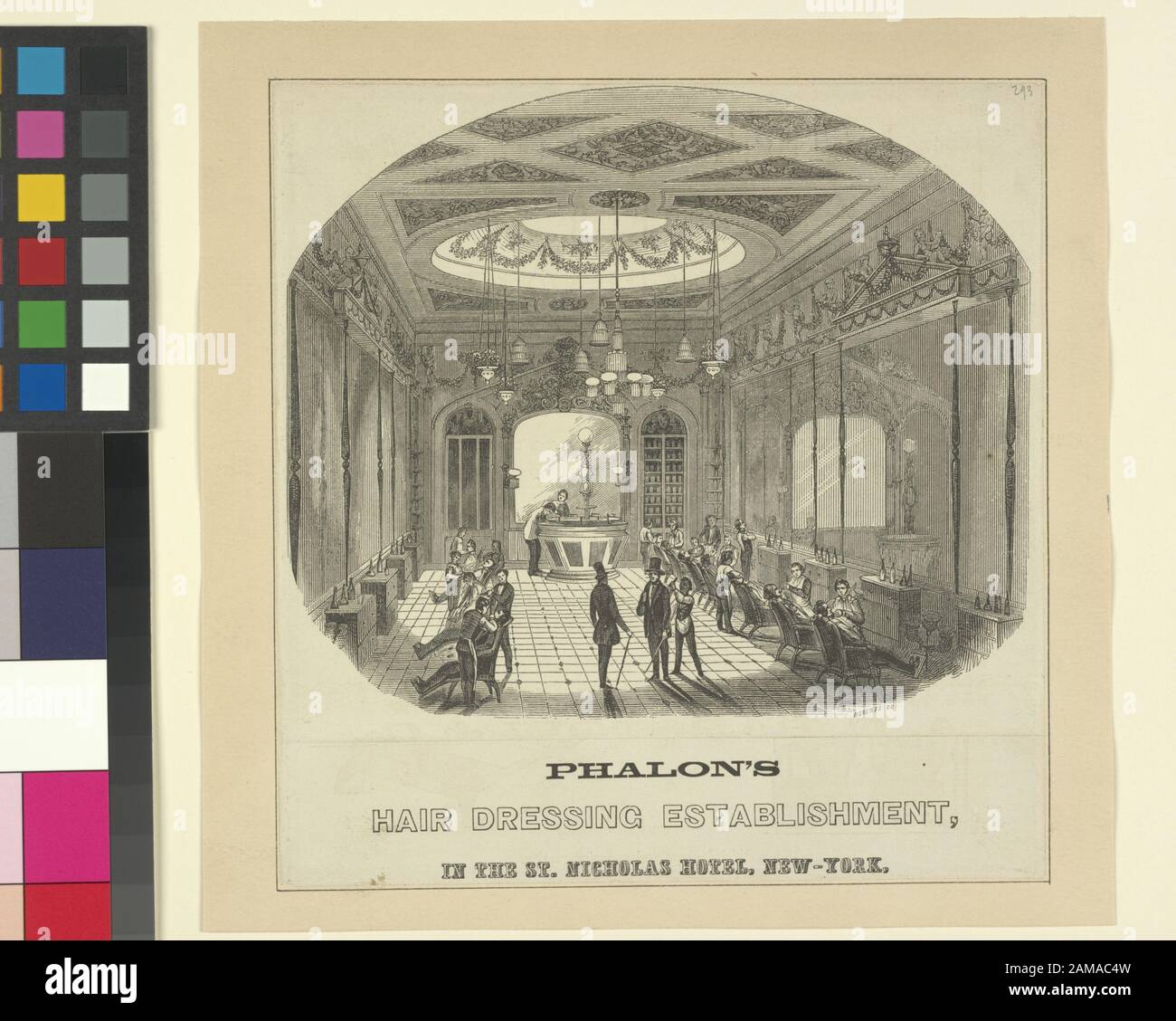 Phalon's Hair Dressing Establishment, in the St Nicholas Hotel, New