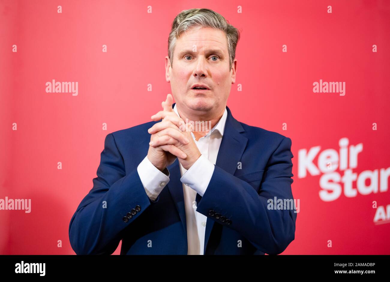 Labour MP Sir Keir Starmer launches his Labour leadership campaign in Manchester 11th January 2020. Stock Photo