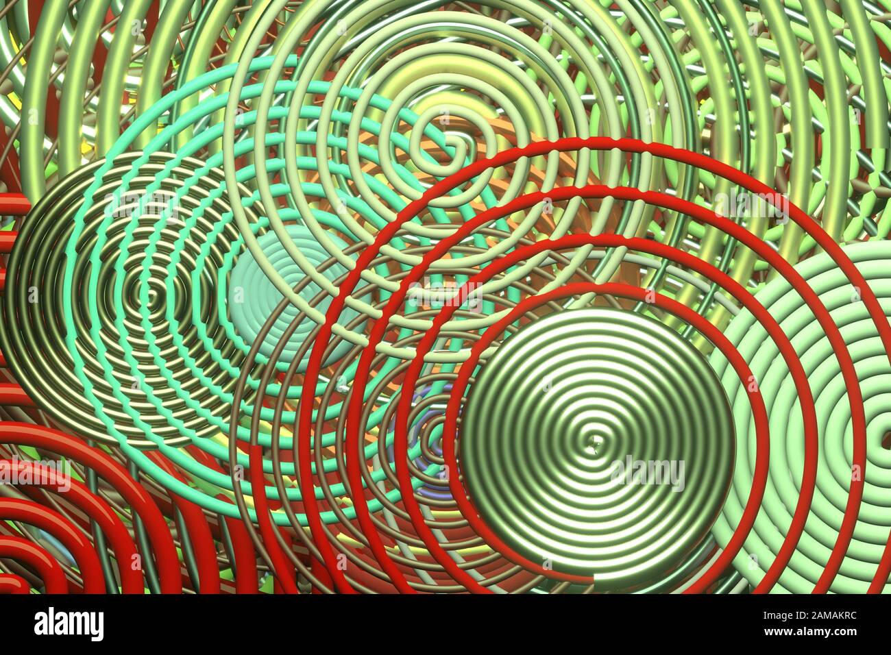 Twirl circle lines, for design texture or title background. 3D render ...
