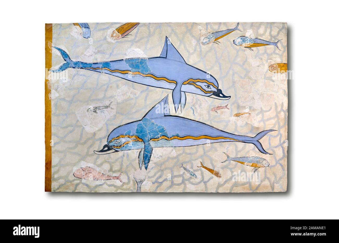 The Minoan 'Dolphin Fresco' wall art from the Queen's Megaron, Knossos