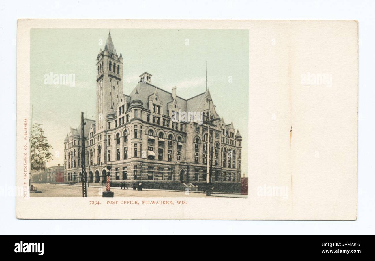 Post Office, Milwaukee, Wisc Postcard series number 7234 19031904