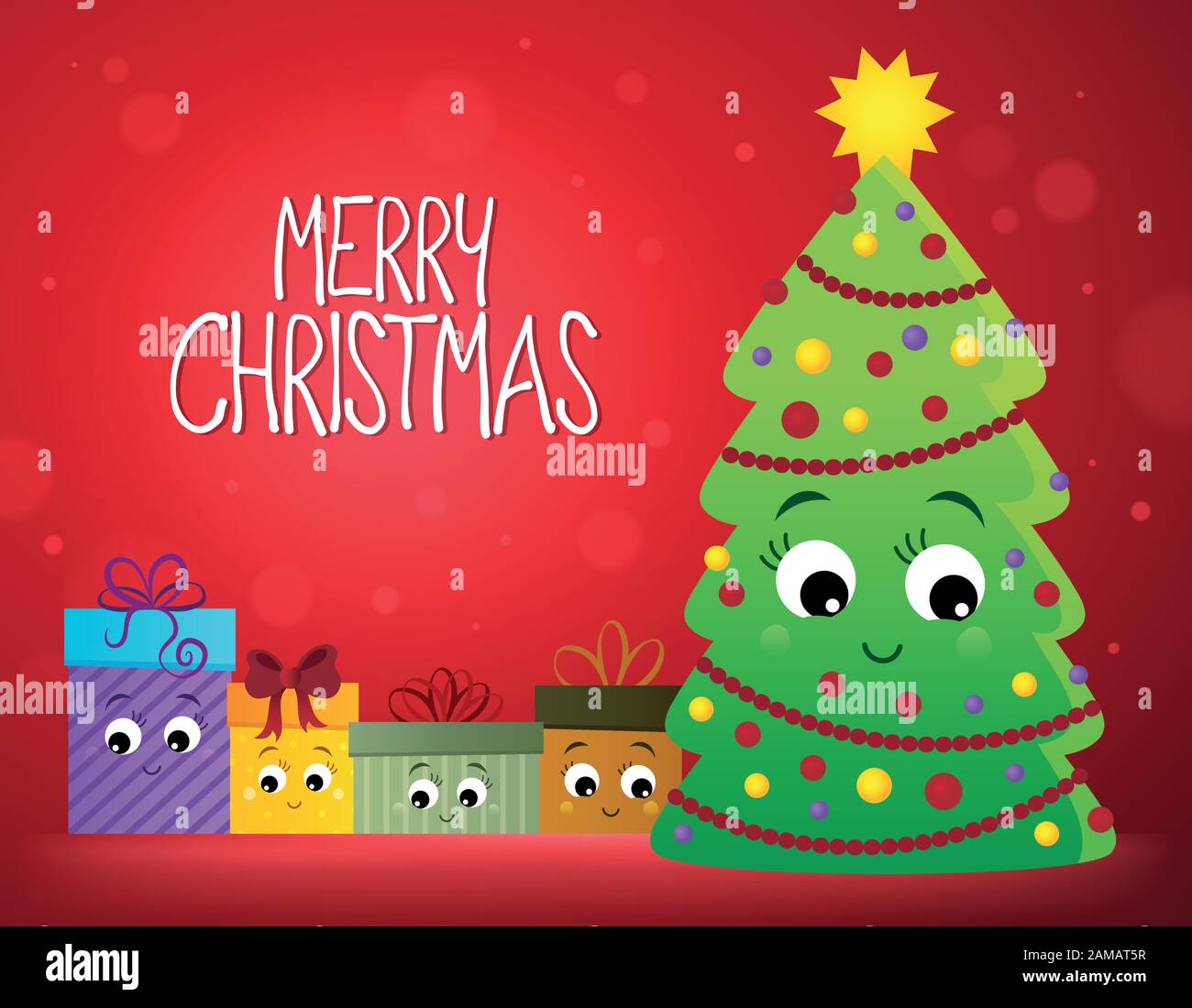 Merry Christmas composition image 2 - eps10 vector illustration Stock ...