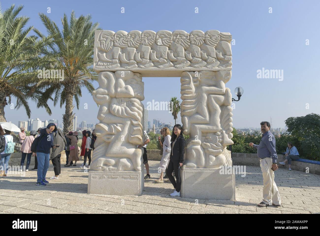 Kunstwerk, Abrasha Park, Jaffa, Tel Aviv, Israel Stock Photo