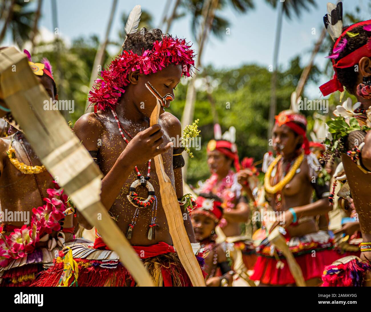 Traditional Milamala Dance of Trobriand Islands during the Festival of ...