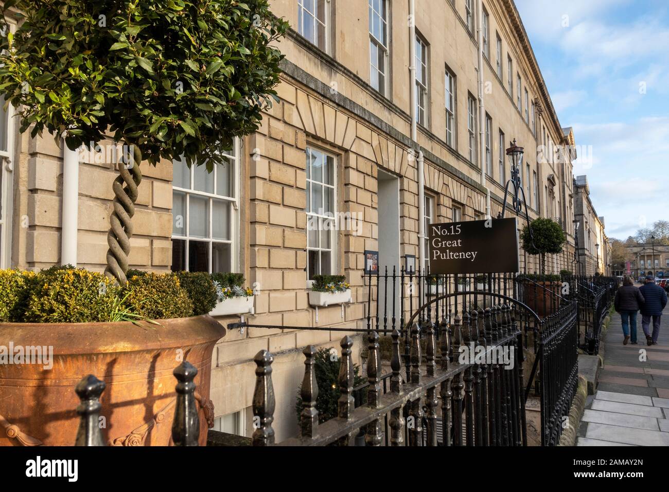 No.15 Great Pulteney Street Boutique Hotel & Spa, Great Pulteney Street, Bath, Somerset, England, UK Stock Photo