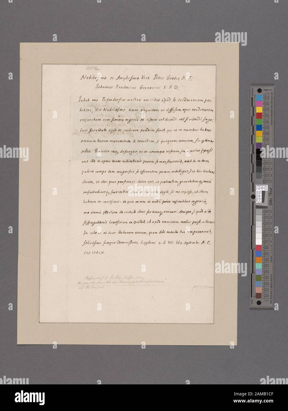 Pufendorf, Samuel von To Peter Grotio and Johann Friedrich Gronovius