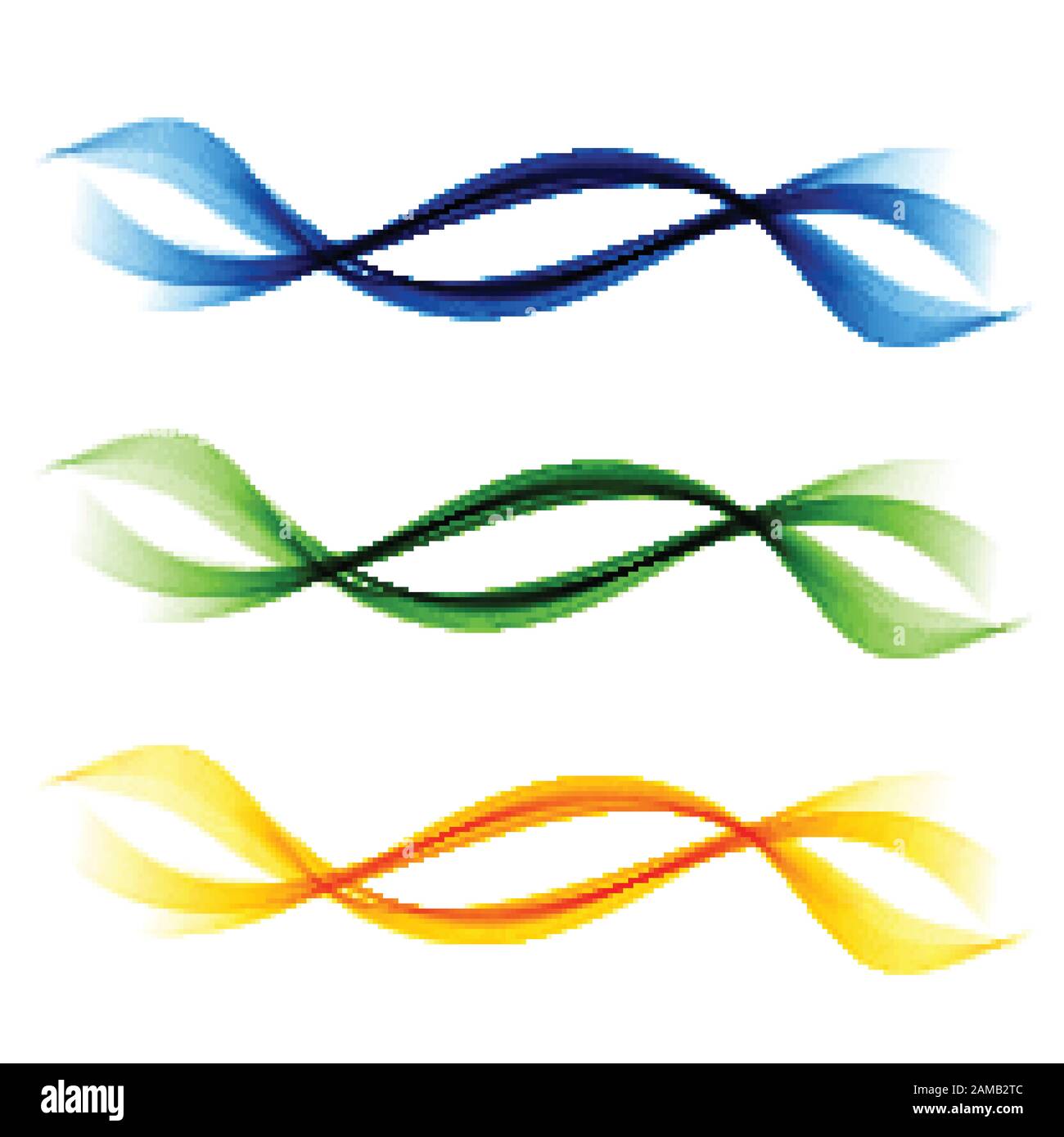 Set of wavy banners Stock Vector