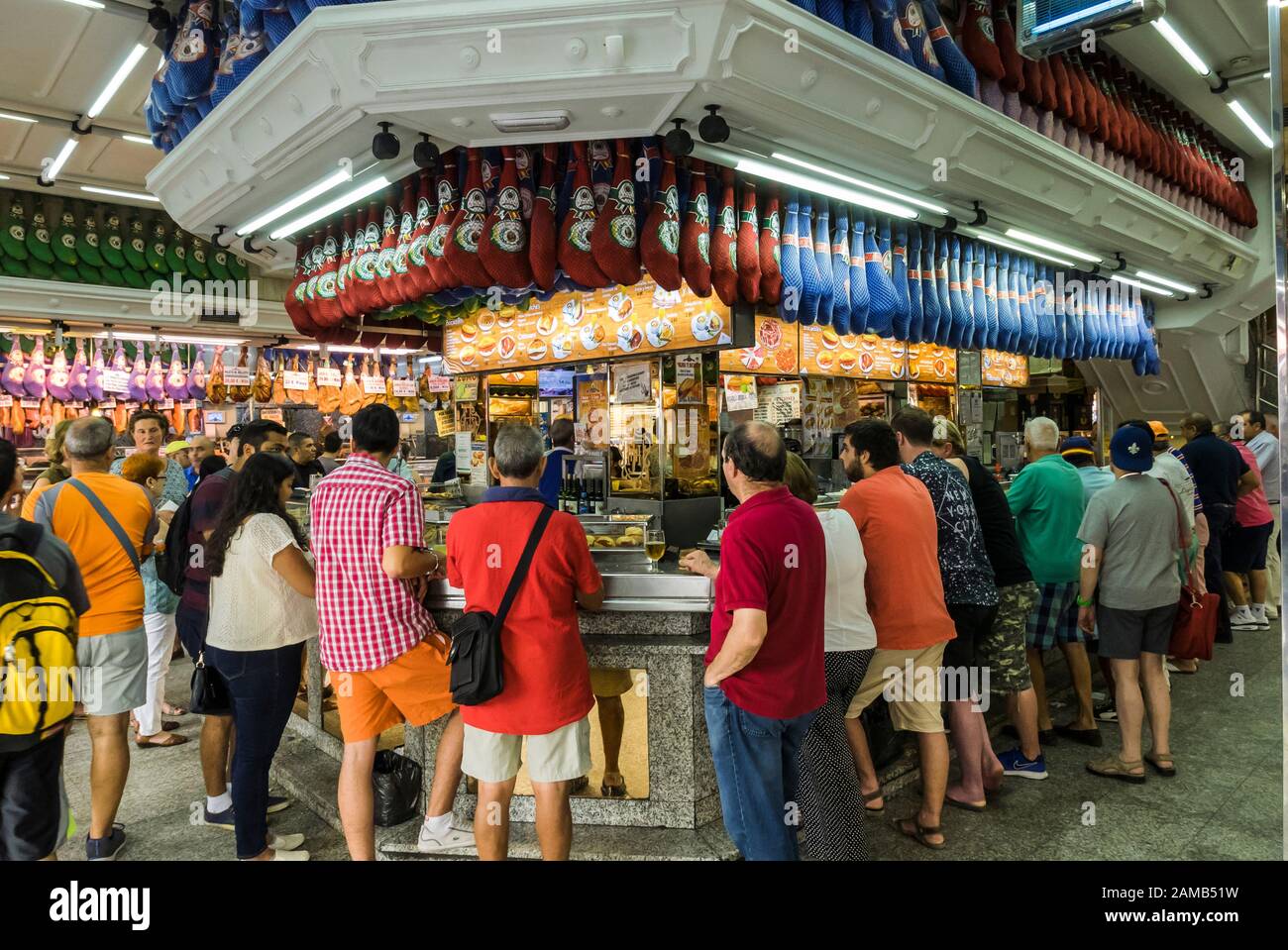 A typical Tapas bar in Madrid, Spain Stock Photo