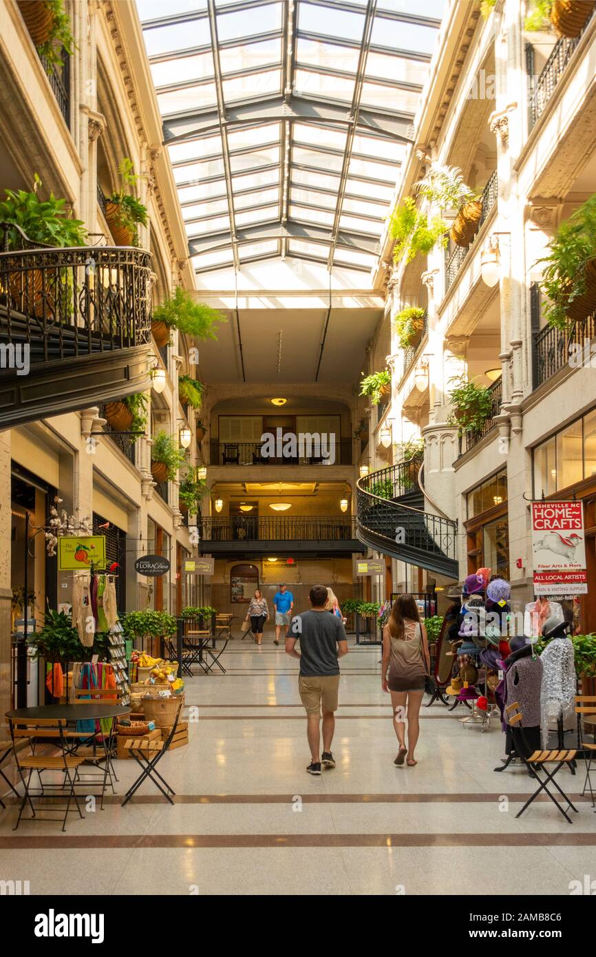 Grove Arcade shopping mall Asheville NC Stock Photo Alamy