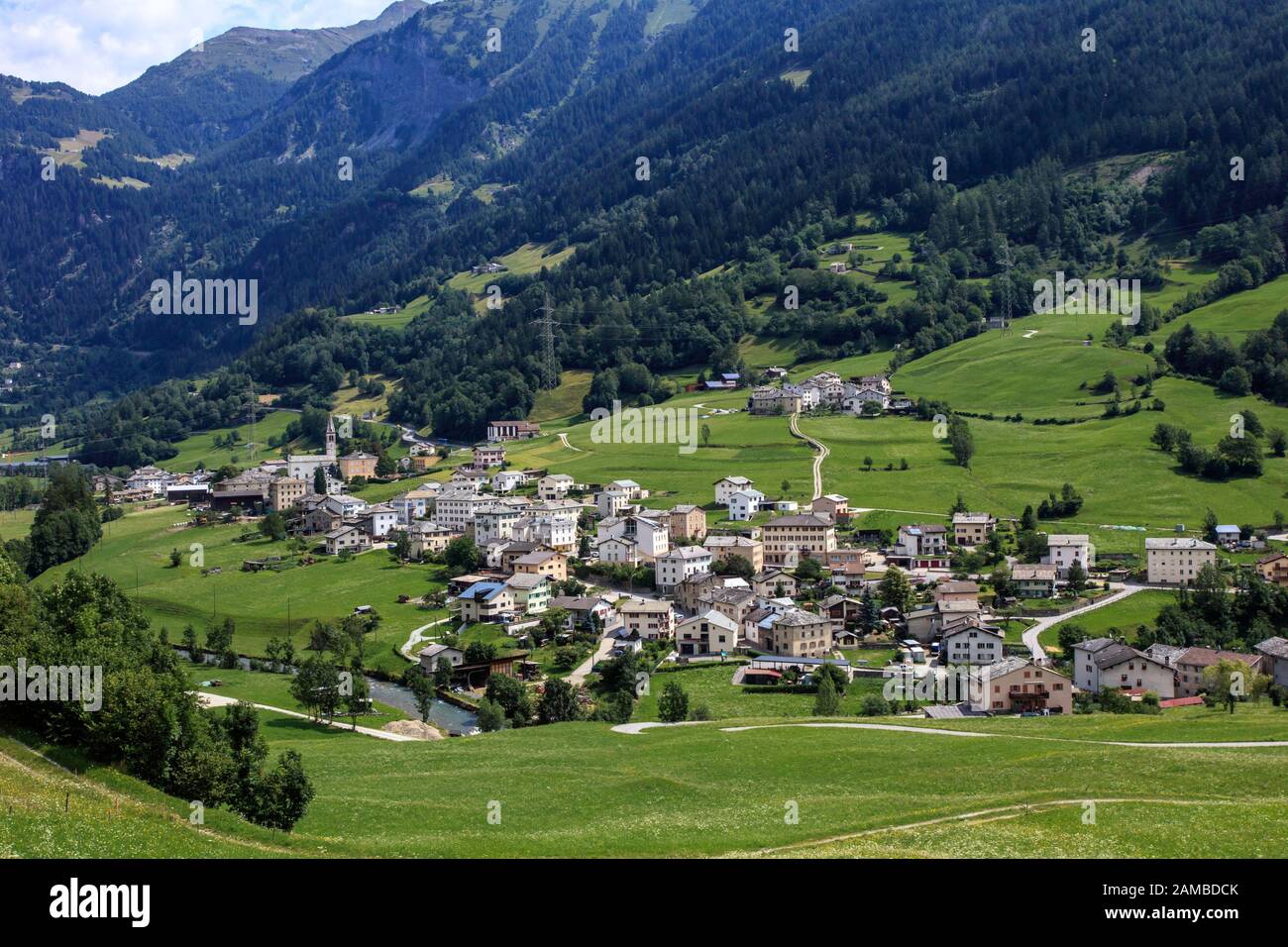 Poschiavo, Graubunden, Switzerland Stock Photo