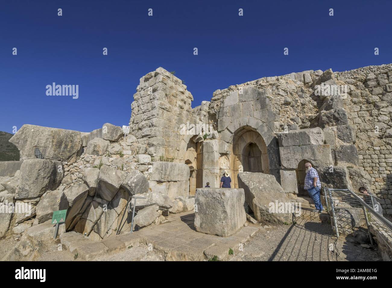 Ruinen, Festung Nimrod, Golanhöhen, Israel Stock Photo