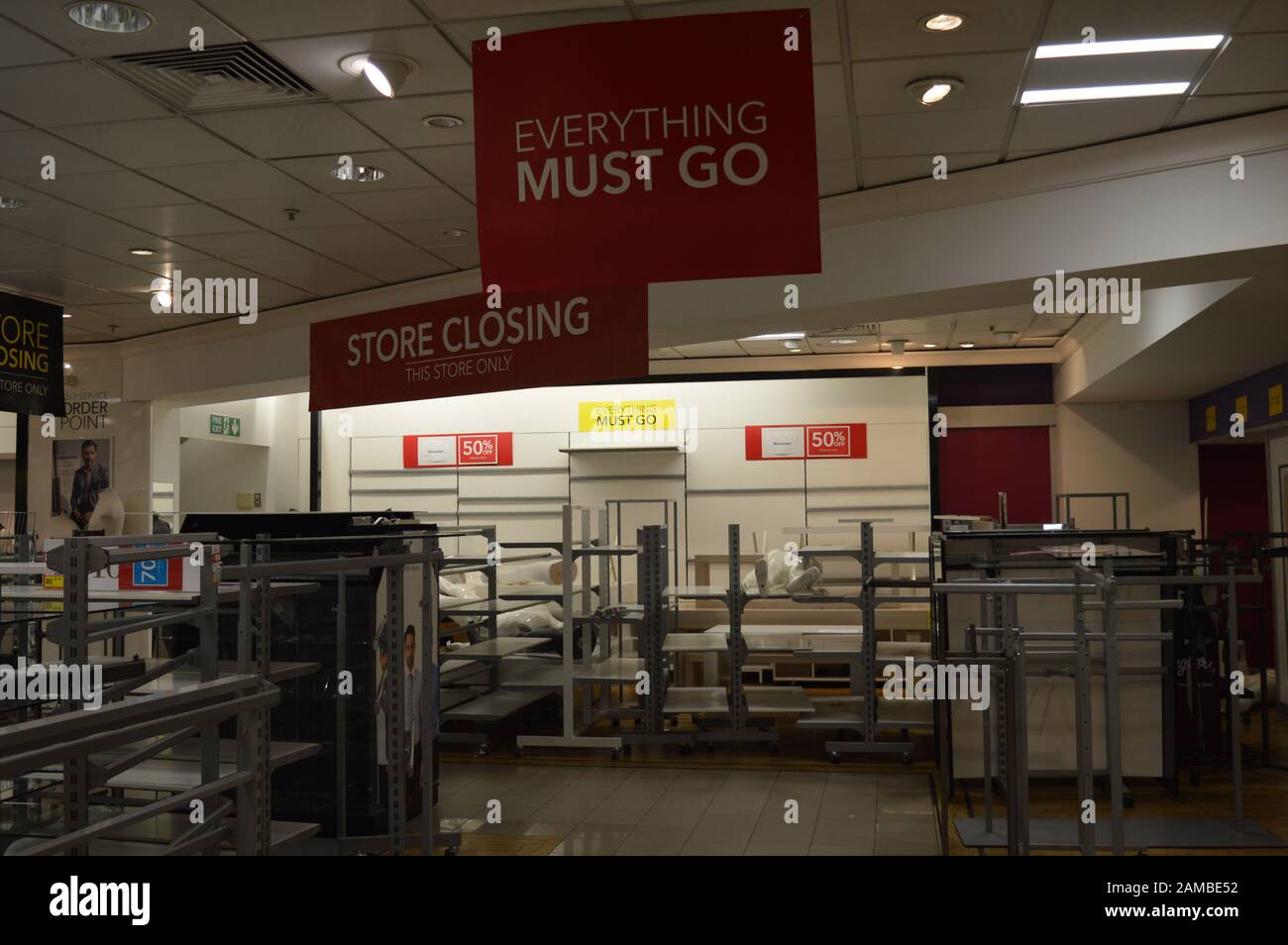 London, UK. 12 January, 2020. Fixtures and fittings put on sale as the