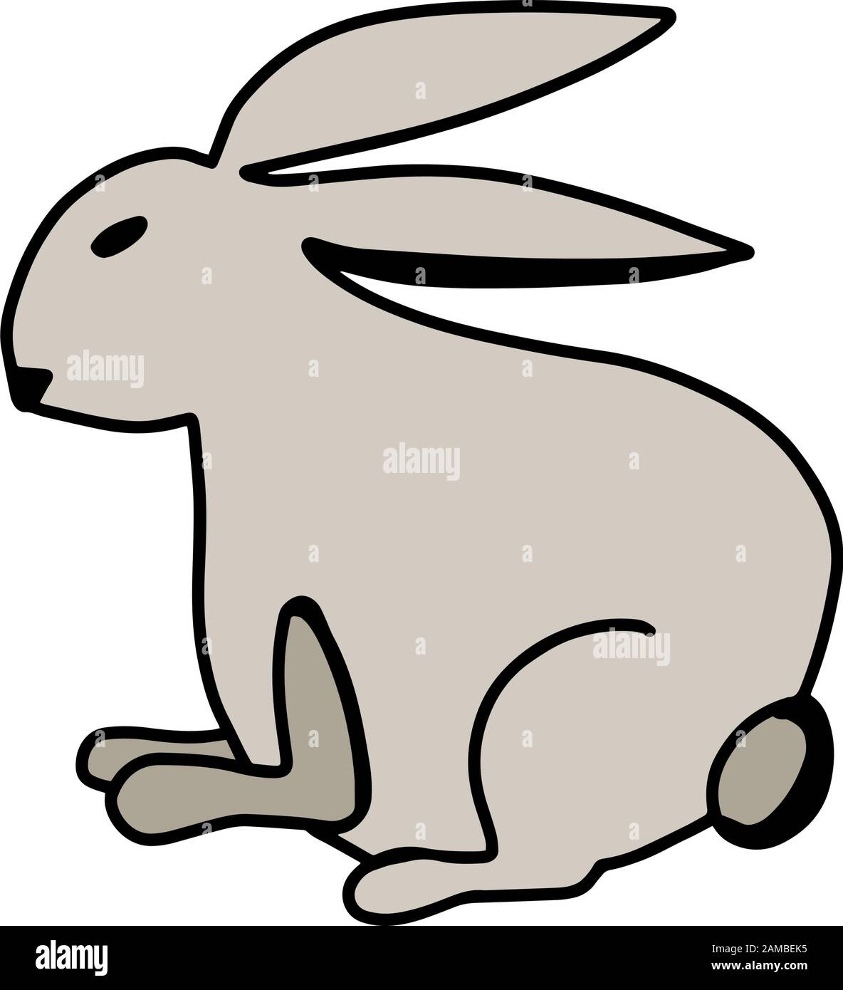 Download Easter Bunny In Hand Drawn Cartoon Style Isolated On White Background Coloring Book For Adult Kids Vector Child Illustration Cute Rabbit Farm Anim Stock Vector Image Art Alamy