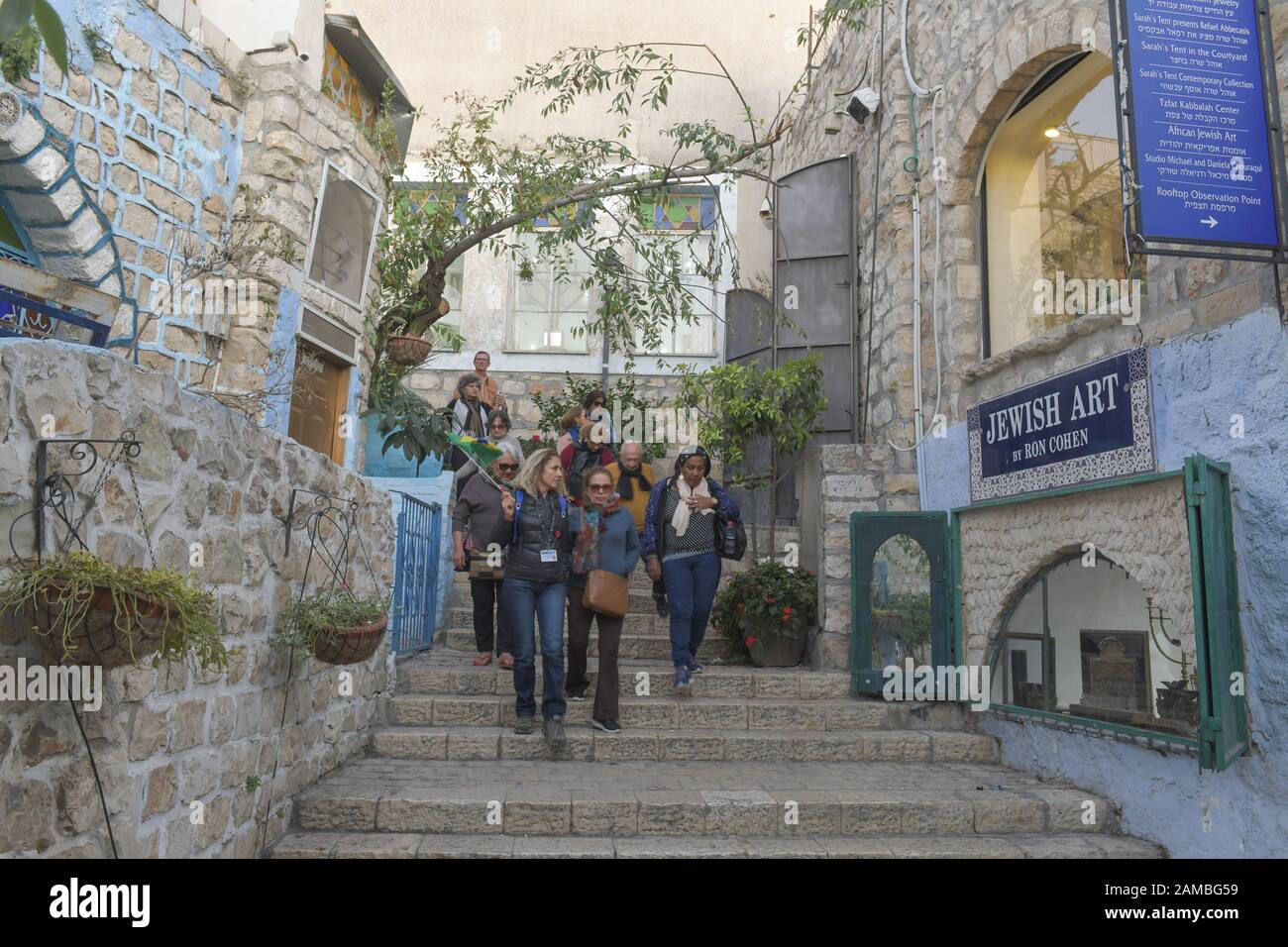 Menschen, Stadtbesichtigung, Altstadt, Safed, Israel Stock Photo