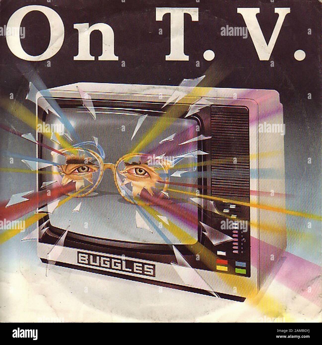 Buggles - On T.V. -  Classic vintage rock 7'' vinyl album Stock Photo