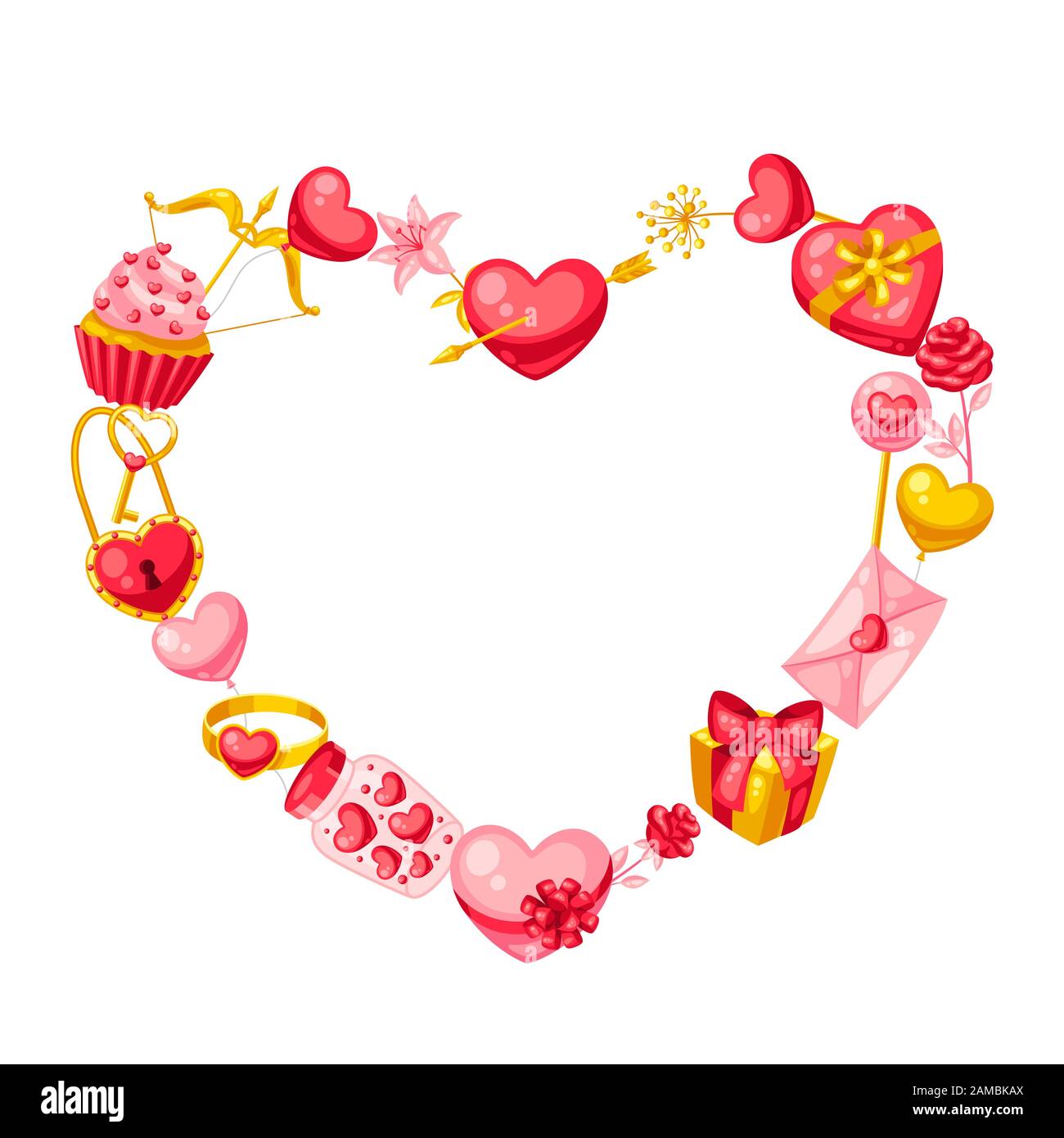 Happy Valentine Day greeting card Stock Vector Image & Art - Alamy