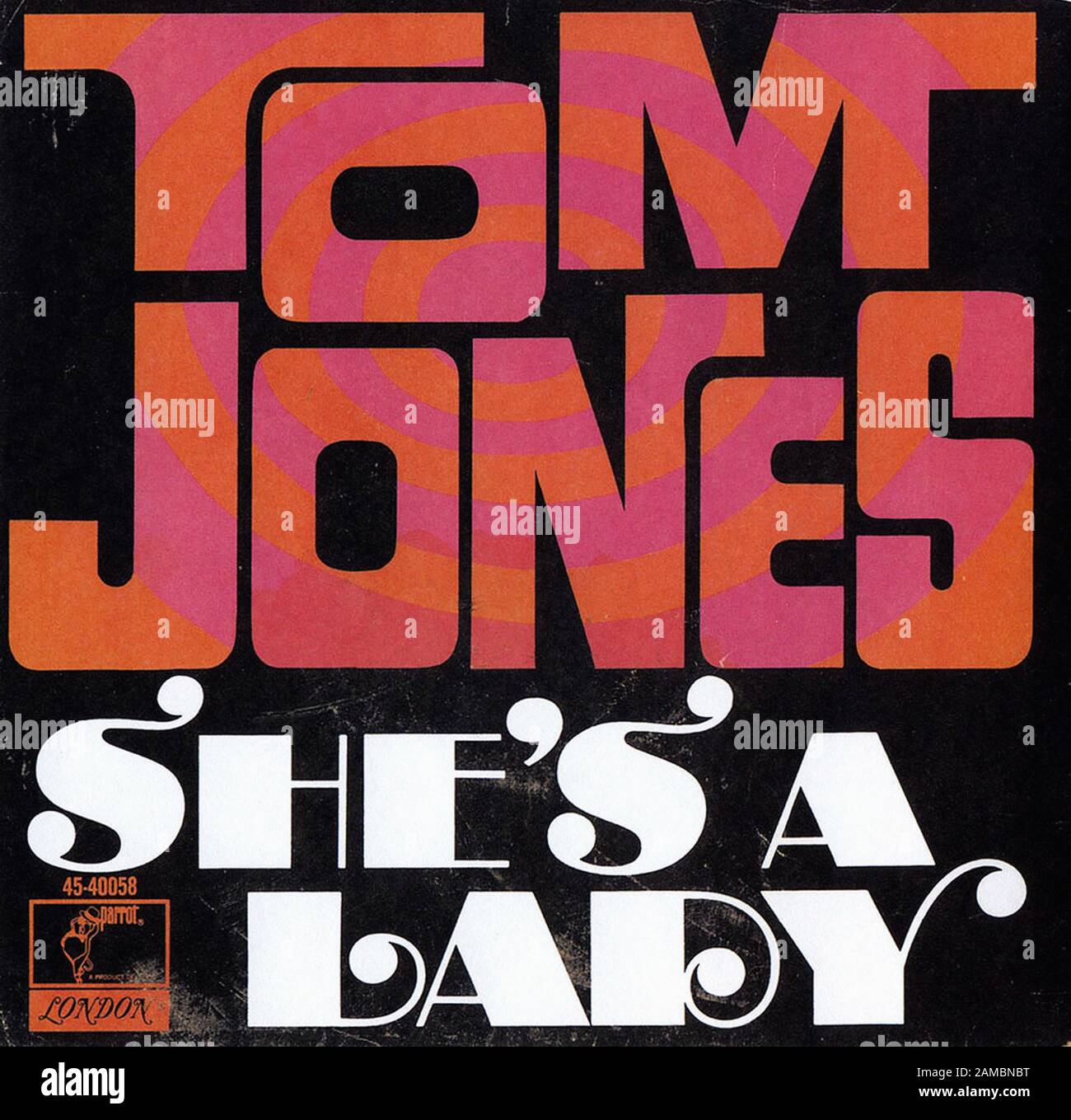 Tom Jones - She's A Lady - Classic vintage vinyl album Stock Photo - Alamy