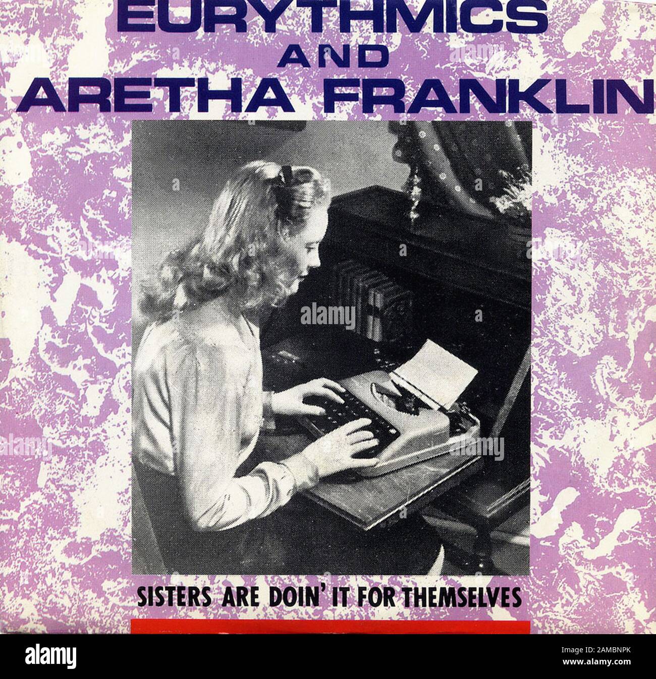 Eurythmics and Aretha Franklin - Sisters Are Doin’ It For Themselves - Classic vintage vinyl album Stock Photo