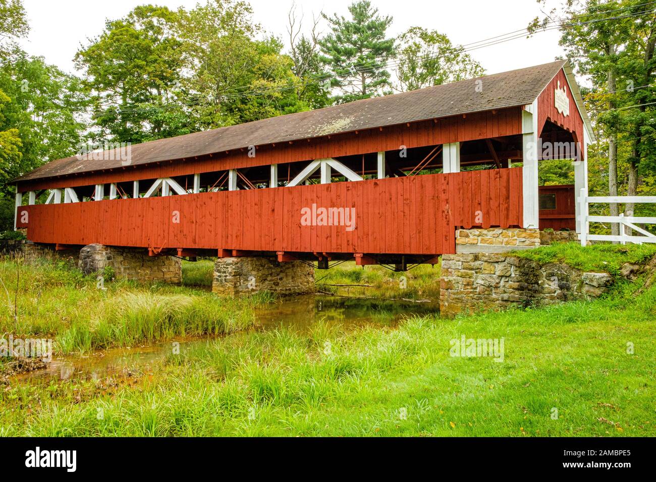Trostletown Covered Bridge, Stoystown Lions Club Park, Quemahoning
