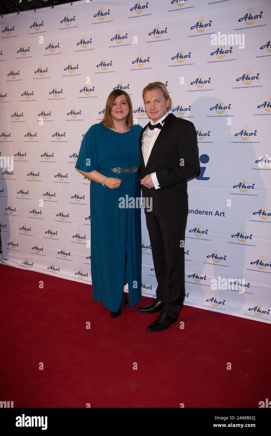 Katharina Fegebank mit Ehemann beim 14. Neujahrsempfang Ahoi! 2020 im Hotel Hyperion. Hamburg,12.01.2020 Stock Photo