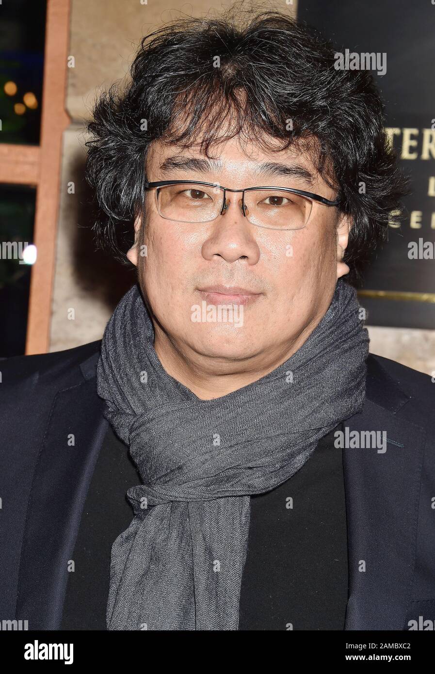 CENTURY CITY, CA - JANUARY 11: (L-R) Kwak Sin Ae, Song Kang Ho, Bong Joon Ho, Lee Jeong-eun and Jin Won Han attend the 2020 Los Angeles Critics Association (LAFCA) Awards Ceremony at InterContinental Los Angeles Century City on January 11, 2020 in Los Angeles, California.CENTURY CITY, CA - JANUARY 11: Song Kang Ho, Lee Jeong-eun, Bong Joon Ho attends the 2020 Los Angeles Critics Association (LAFCA) Awards Ceremony at InterContinental Los Angeles Century City on January 11, 2020 in Los Angeles, California.CENTURY CITY, CA - JANUARY 11: Bong Joon Ho attends the 2020 Los Angeles Critics Associati Stock Photo