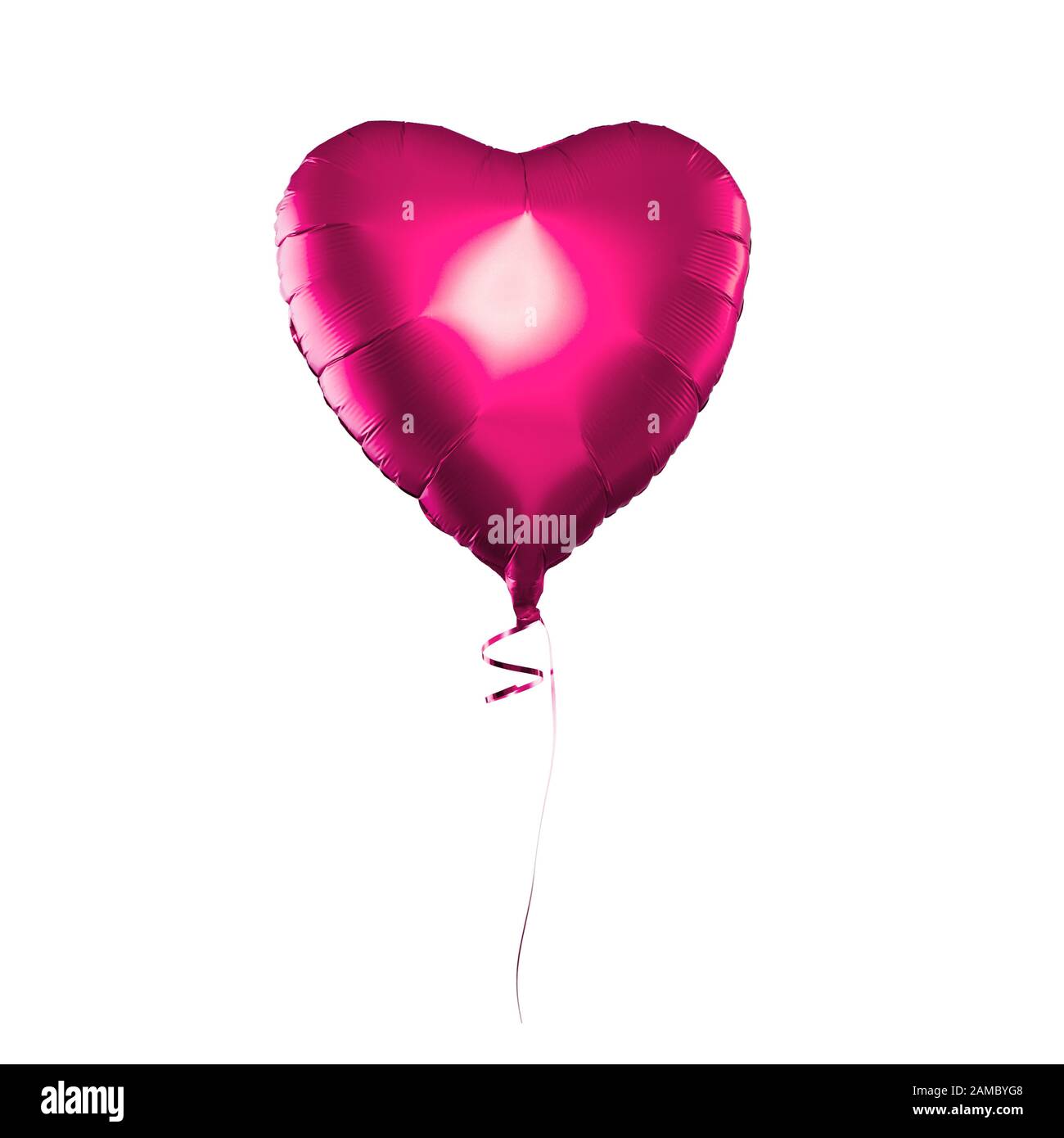 Pink heart balloon isolated on white background Stock Photo - Alamy
