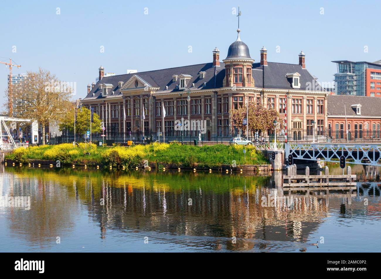 Historical Royal Dutch Mint (Koninklijke Nederlandse Munt, KNM) building on a sunny afternoon. Utrecht, The Netherlands. Stock Photo