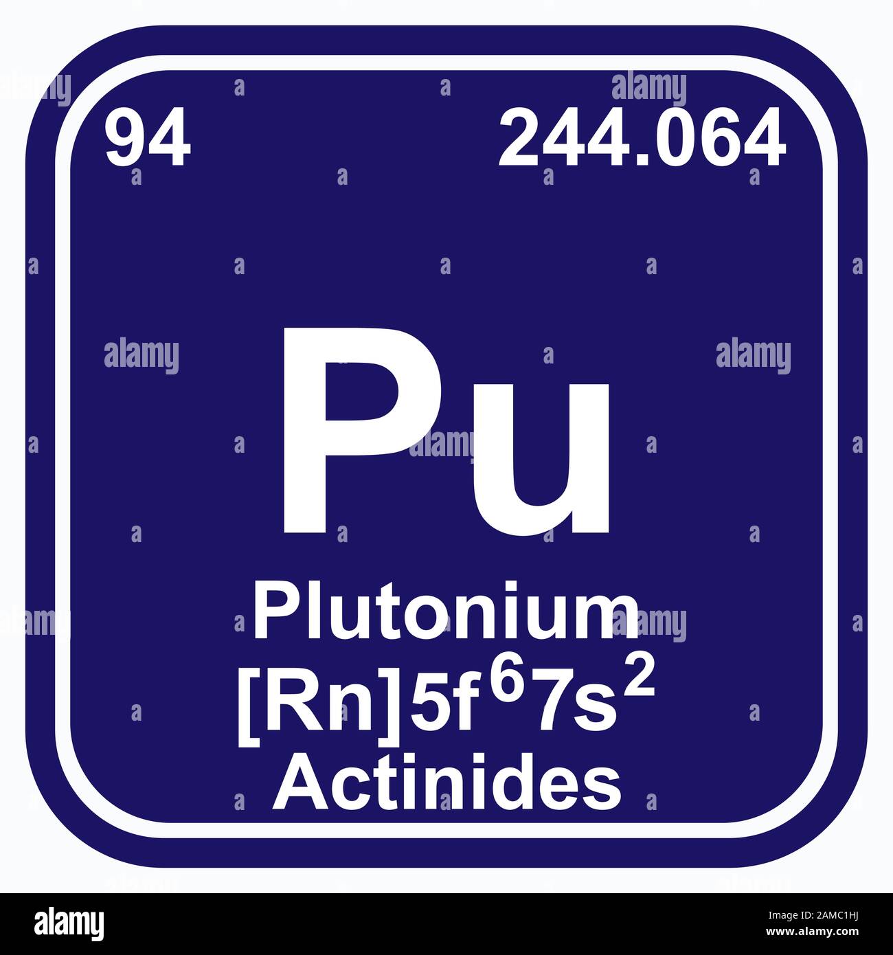 Plutonium Periodic Table of the Elements Vector illustration eps 10