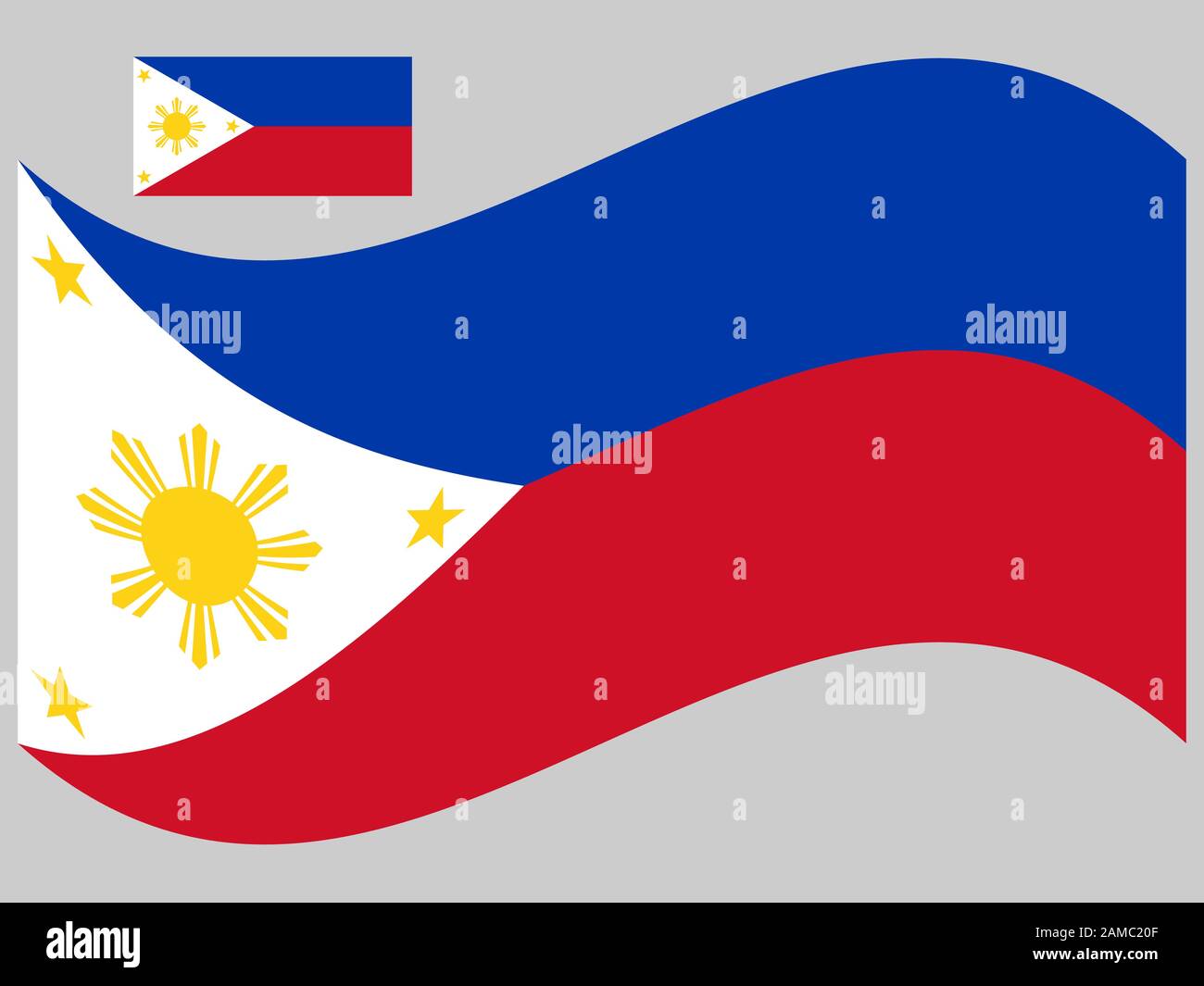 Wave Philippines Flag Vector Illustration Eps 10 Stock Vector Image Art Alamy