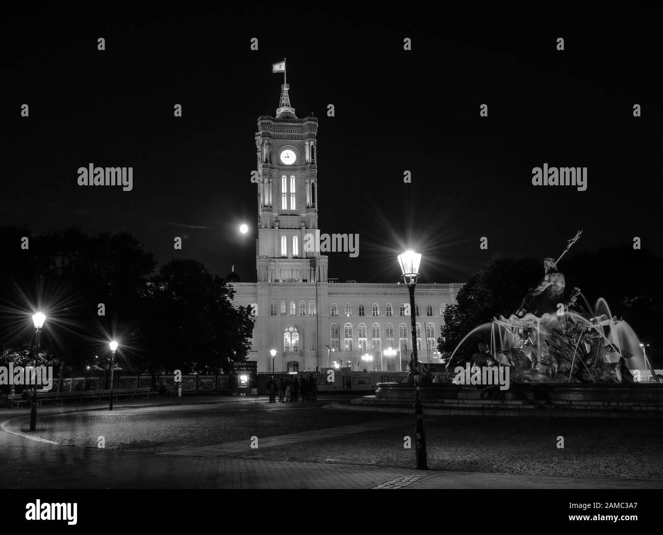 Berlin Historical Clock Tower Stock Photo Alamy